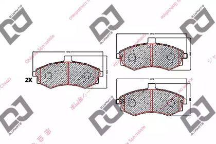 Комплект тормозных колодок DJ PARTS BP1617